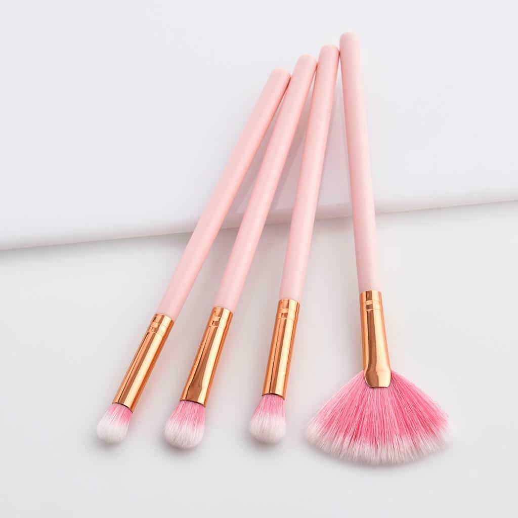 4x Makeup Beauty Brush Set Kit - Eye Contouring Eyeshadow, Cheek Powder Blusher