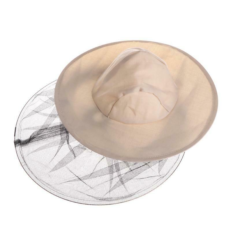 Bee Hat Beekeeping Denim Net Head Face Protector Cap Mosquitoes Outdoor Camping