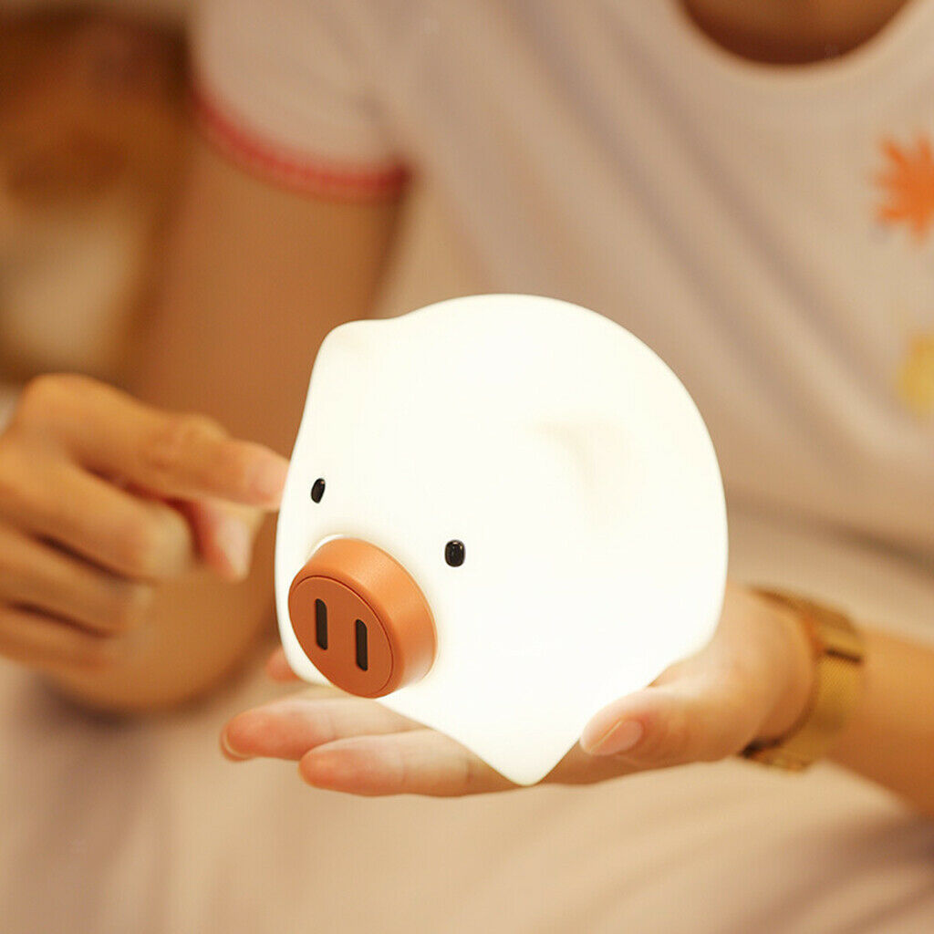 Pig LED Night Light for Children Soft Night Light Color Changing for Girls
