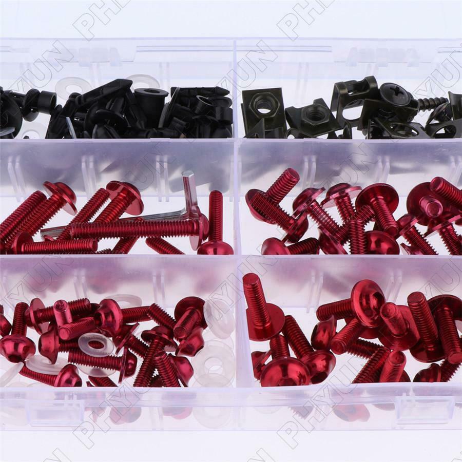 Motorcycle Fairing Bolts Fastener Kit ATV Fairing Fastener Clips Screws Bolt Kit