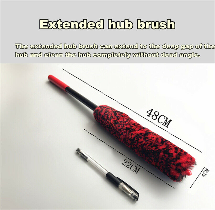 48CM Improved Version Strengthening Long Handle Premium Wool Wheel Brush