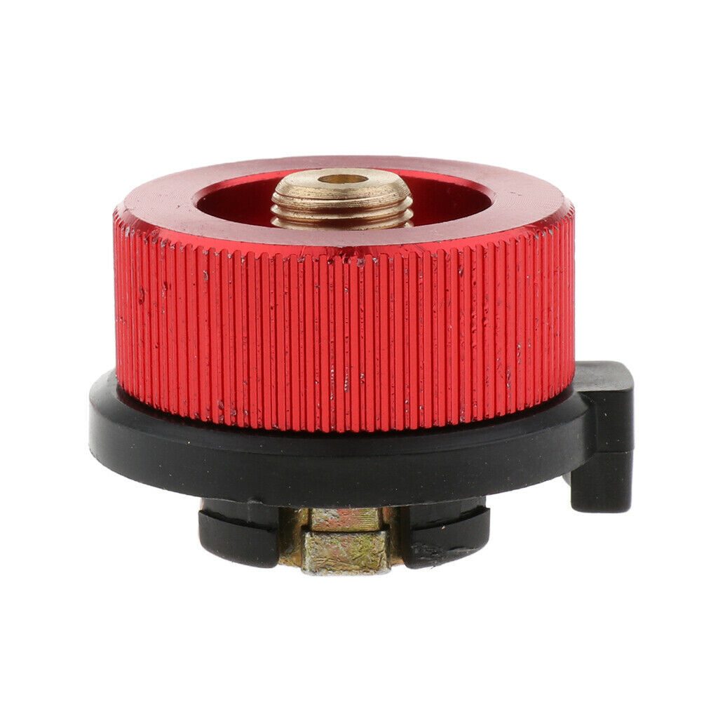 Outdoor Camping Stove Gas Refill Adapter Picnic Burner Connector Red
