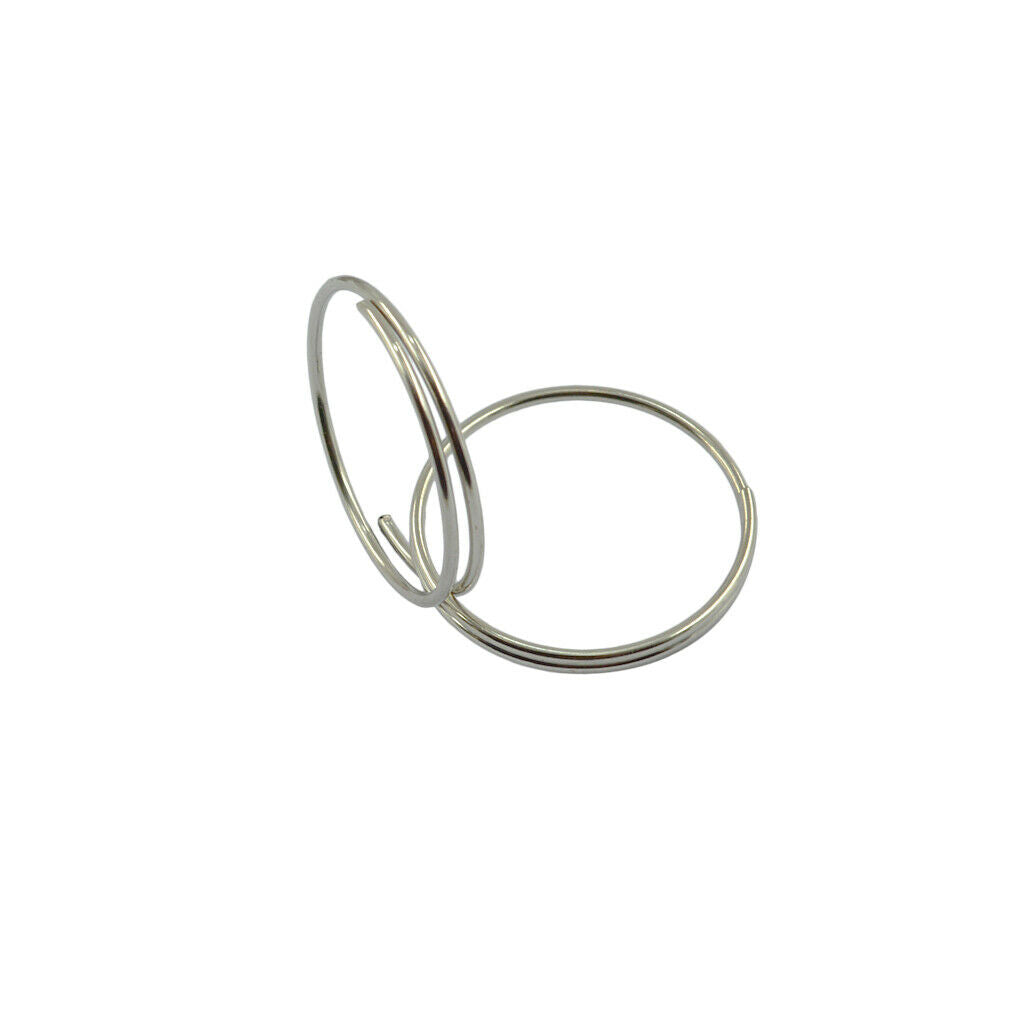 100Pieces Keyrings Split Ring Key Rings Steel Hoop Ring for Chain Making