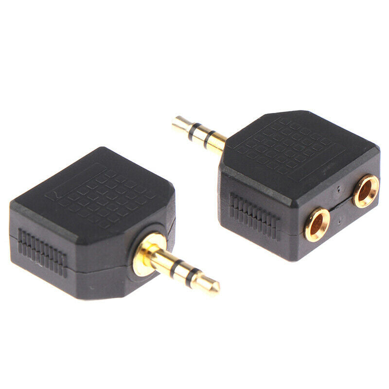 5pcs Audio Jack 2 Way Splitter Plug Two Headphones Cable Headphone Adapt.l8