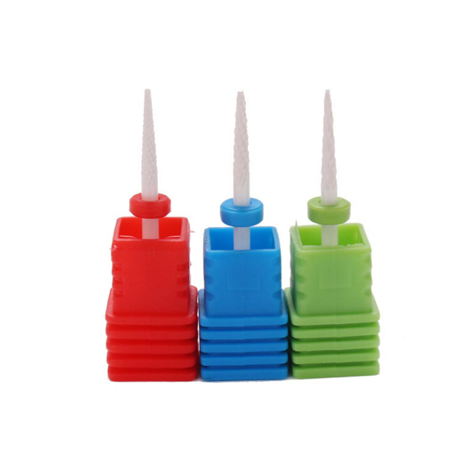 3 x Nail Drill Bit Ceramic Manicure Set Pedicure Art Tool Electric File Head Gel