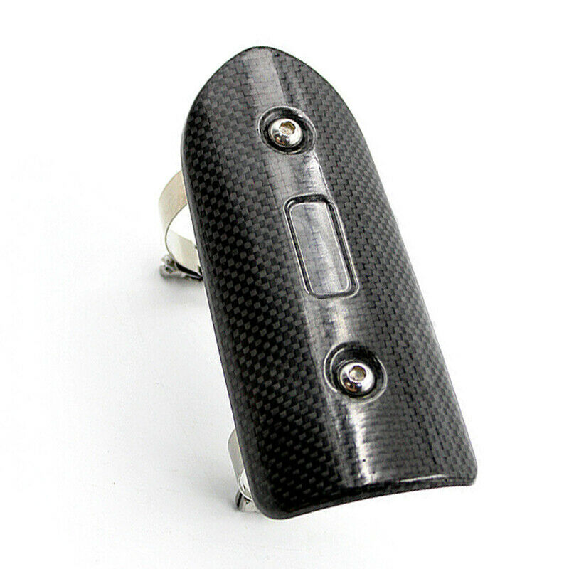 Motorcycle Bike Exhaust Pipe Guard Heat Shield Real Carbon Fiber Cover Protector