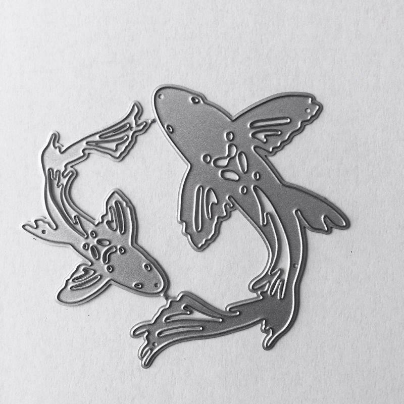 Fish Metal Cutting Dies Stencil Scrapbooking DIY Album Stamp Paper Card Emboss