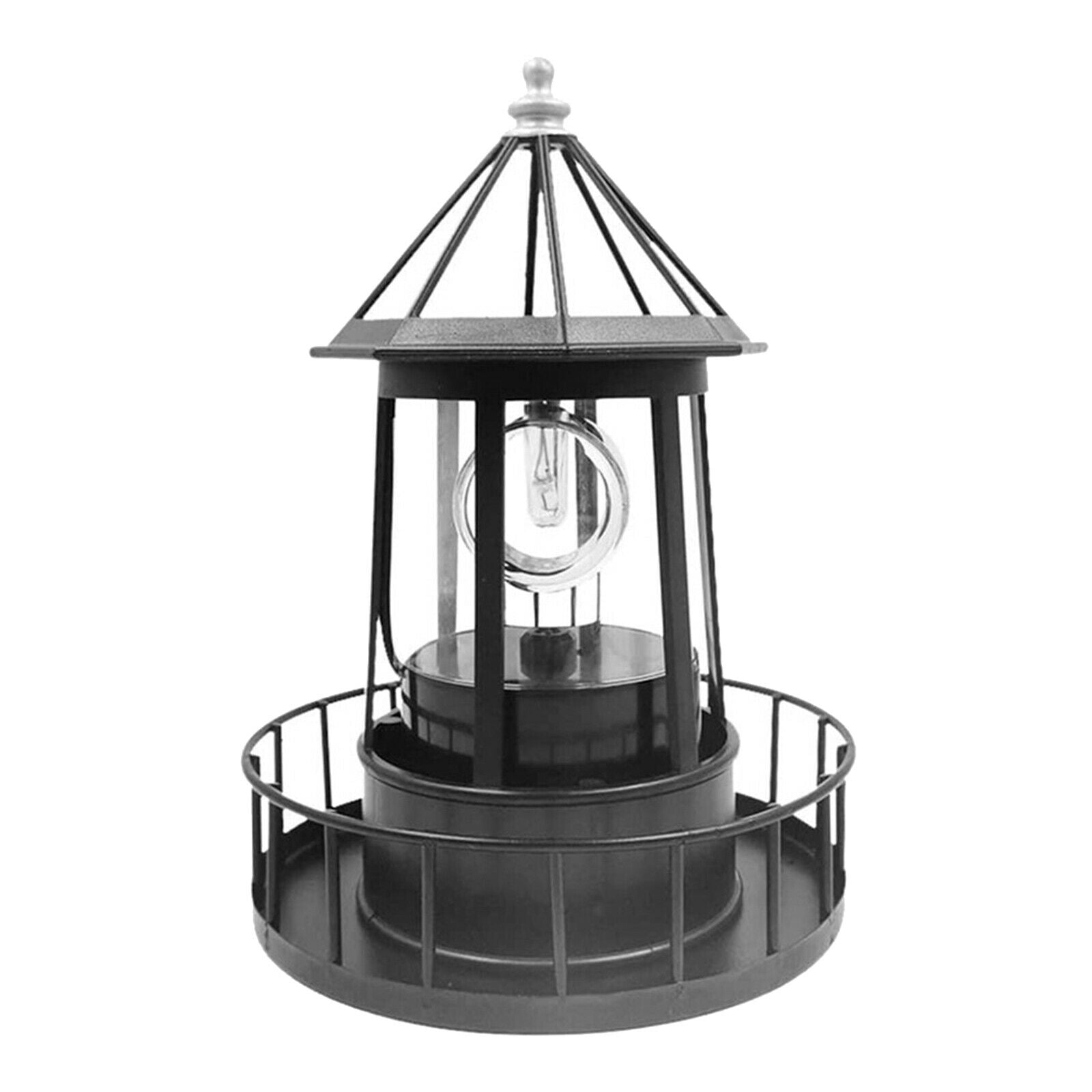 Lighthouse Solar LED Light Rotating Lamp IP65 Waterproof Sensor Garden Decor