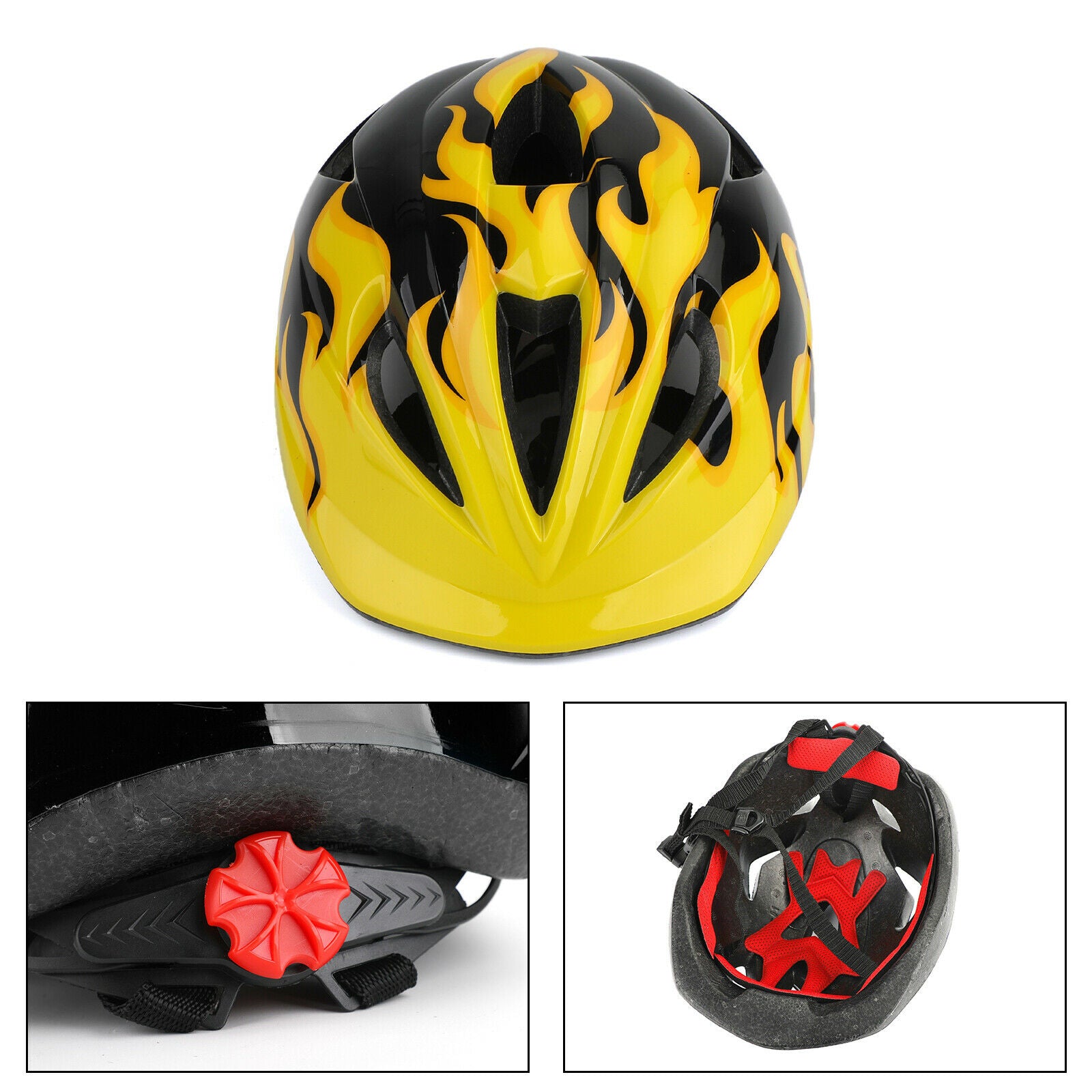 Boys Safety Helmet Kids Bike Bicycle Skating Scooter Protective Gear Yellow B5