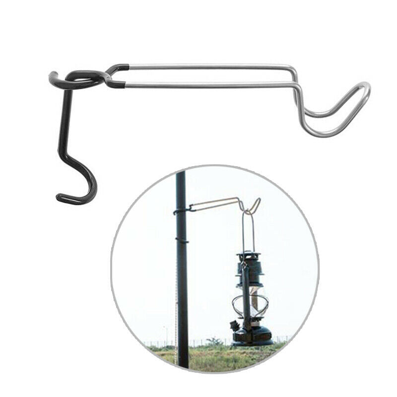 Portable Tent Pole Lamp Holder Hook Outdoor Camping Fishing Light Hanger Too CH