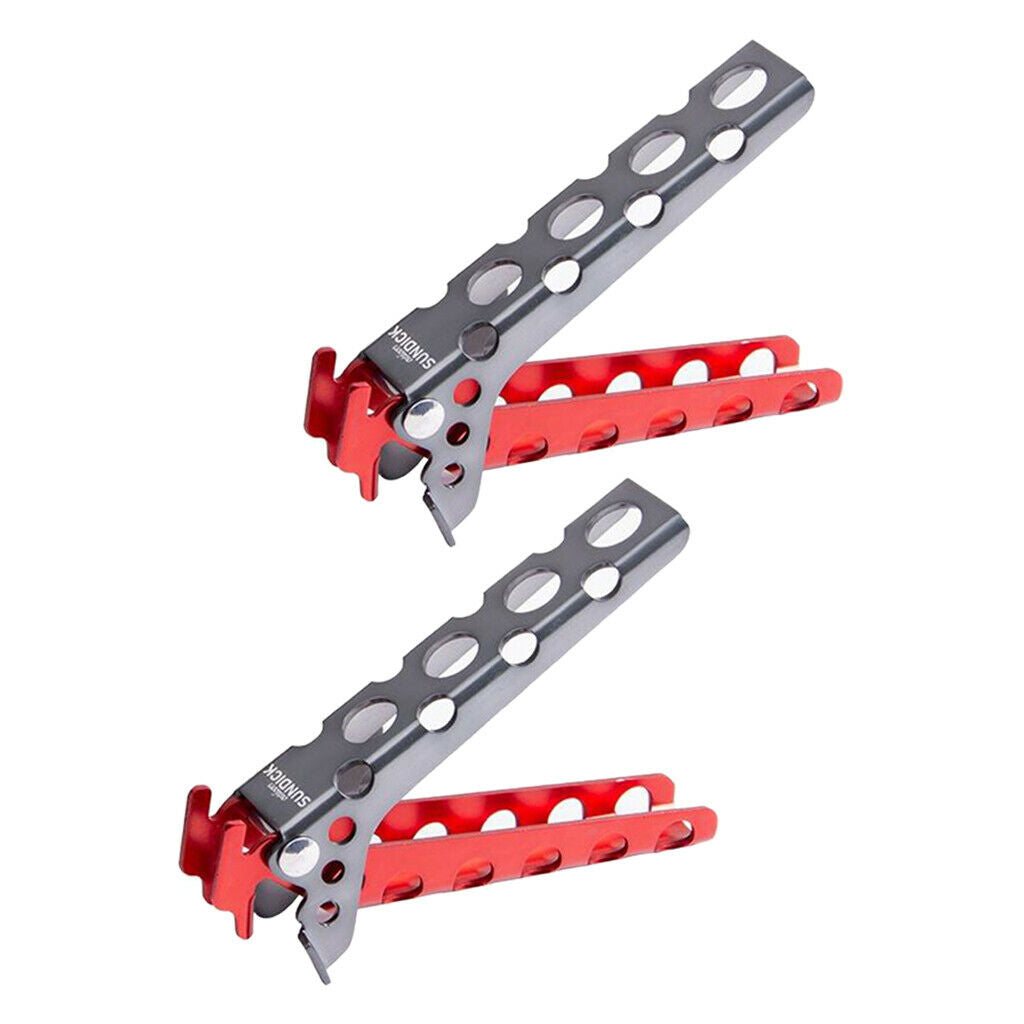 2x Hand Clamp Handle with Tongs for Camping Cookware