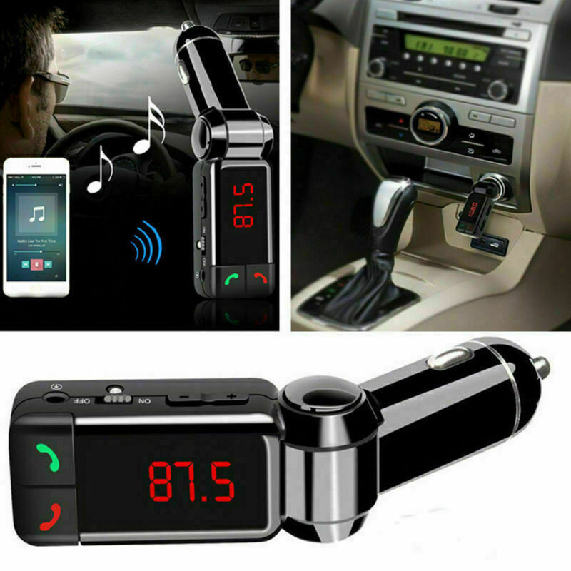 Mp3 Player Lcd Black Wireless Bluetooth Bluetooth Hands-Free Car Usb Charger Kit