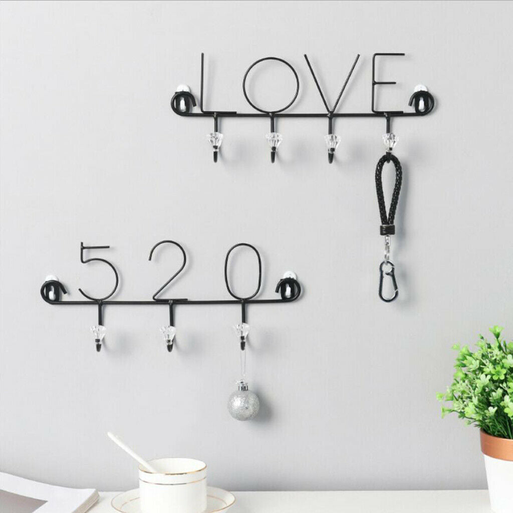 Multi-purpose Metal Wall Mounted Coat Hat Hanger Robe Rack for Wall Ornament