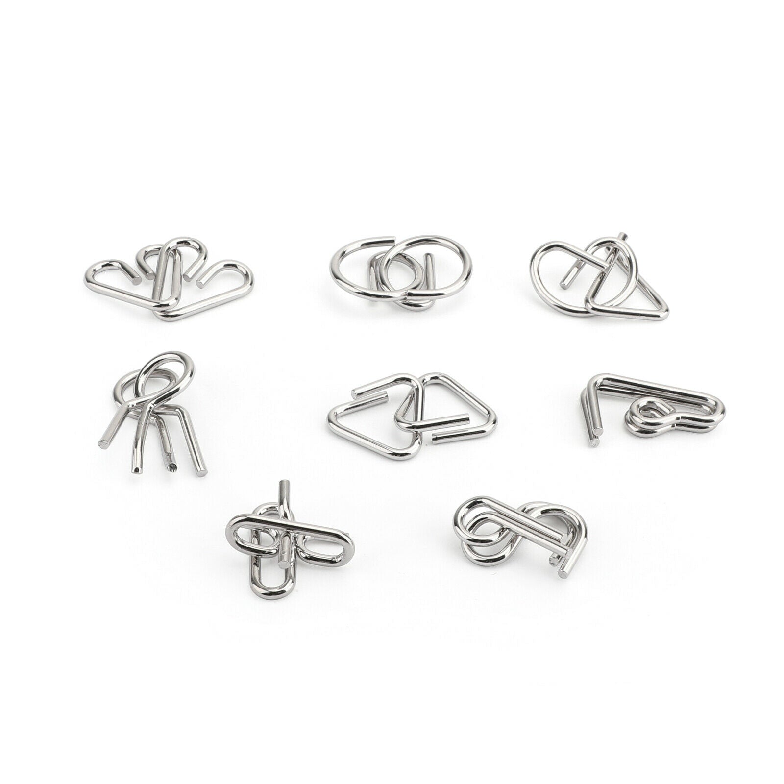 Metal Wire Puzzle Game IQ Test Mind Gift Brain Teaser Toys Magic Ring B AV