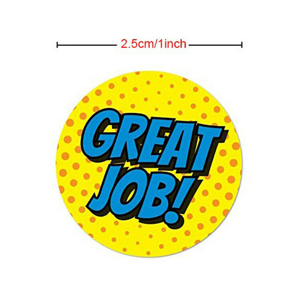 500x Round 25mm Reward Stickers For Kids-Scrapbook Embellishment -Teacher Praise