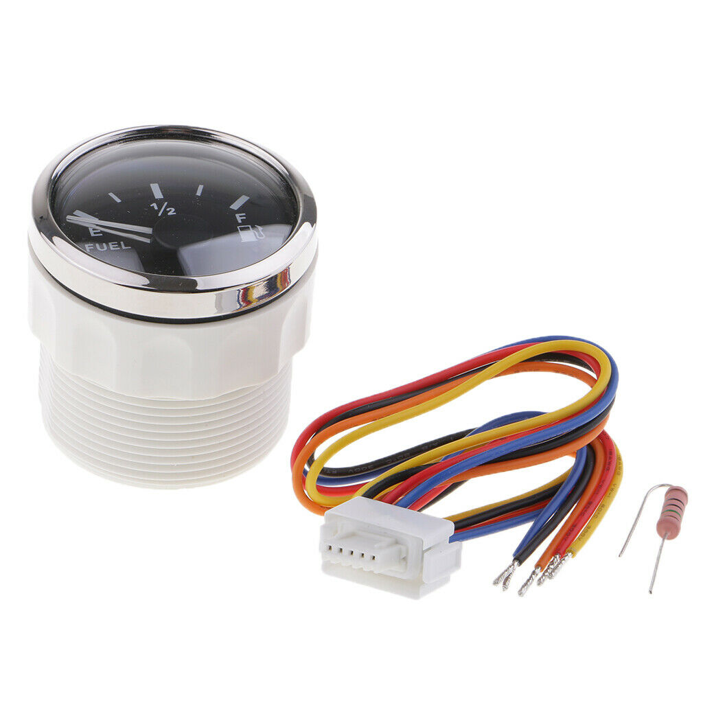 Adjustable Fuel Level Sender Sending Unit + 2inch Black Fuel Level Gauge Meter