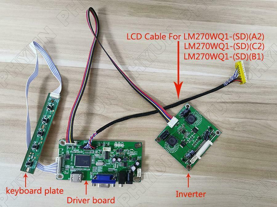 For LM270WQ1-SDA1/SDA2/SDC2/SDB1 LCD Controller Drive Board Monitor Display Kit
