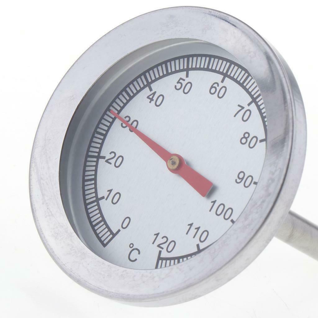 Charcoal Smoker Temp Gauge Stainless Steel BBQ Thermometer for Port Beef