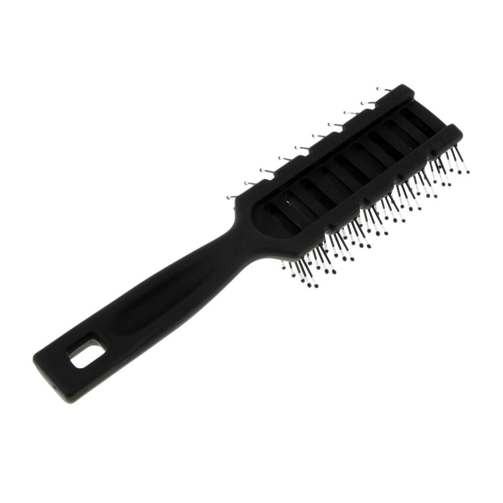 Plastic 10 Row Black Hair Comb Detangling Vent Hair Brush Comb - Anti-Static
