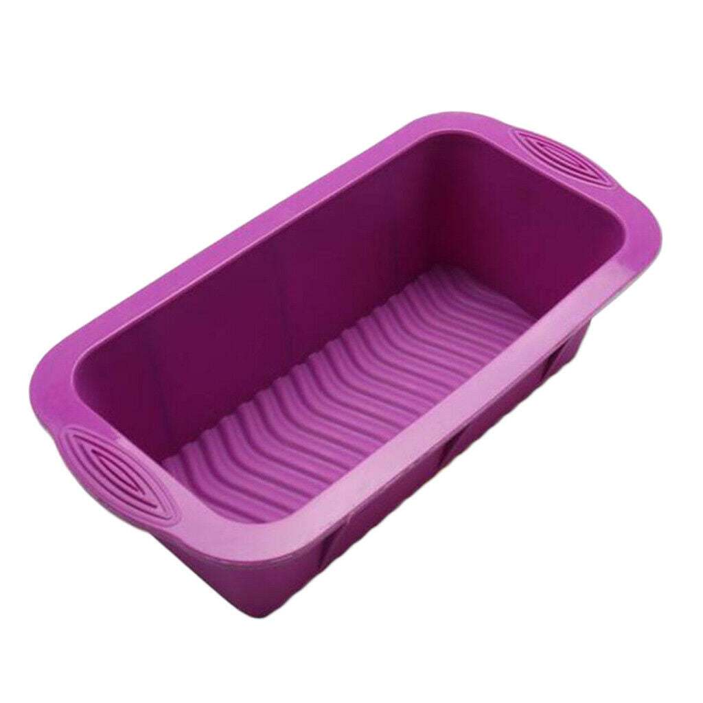 Non-stick Silicone Mould Baking Loaf Cake Tin Tray Kitchen Accessories Purple