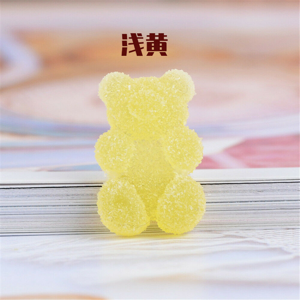 40 pcs Mixed Bear Shaped Jelly Drops Craft Embellishments Jewelry Charms 12x17mm