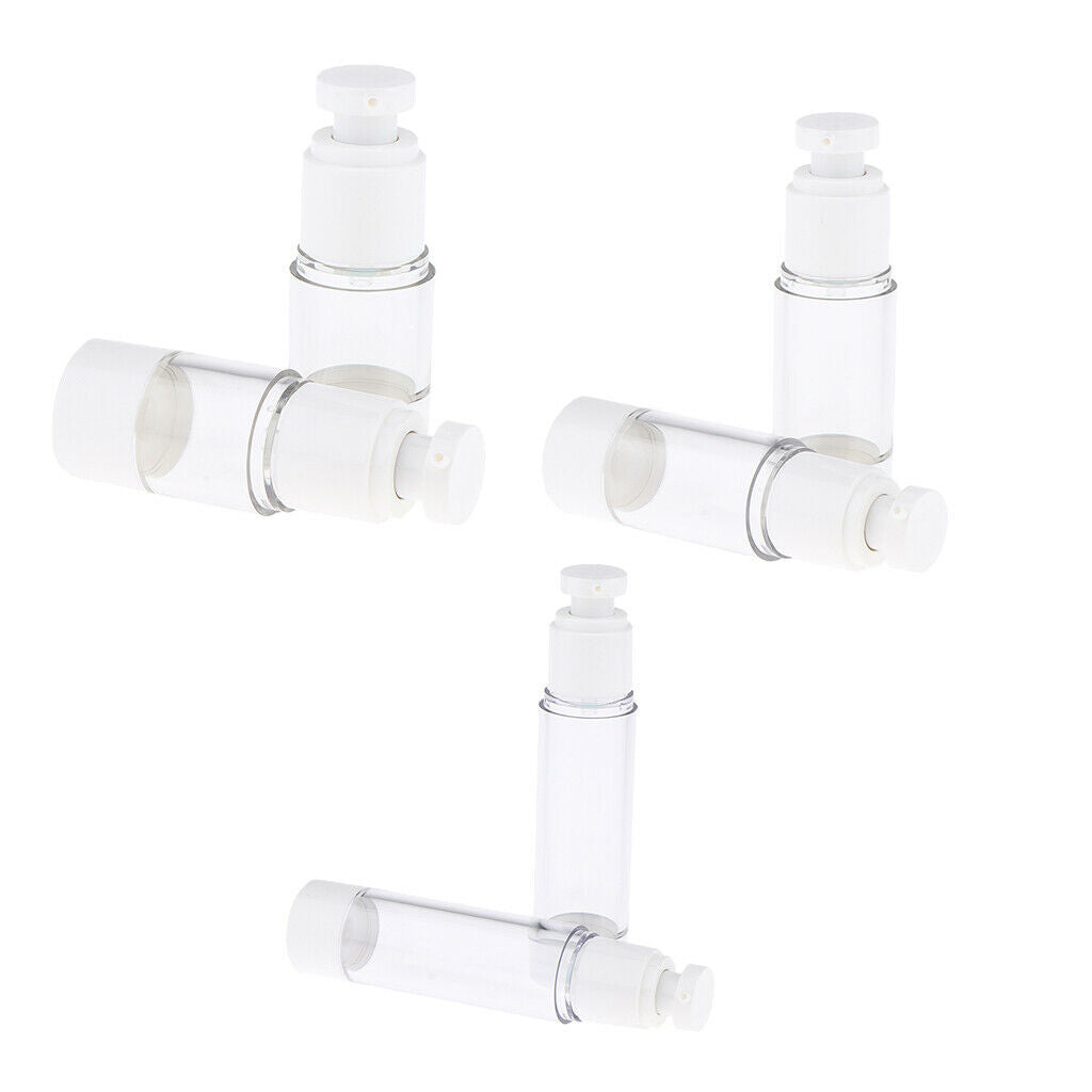 2X Empty Refillable Essence Vacuum Bottles Cosmetic Sample Containers 30ml
