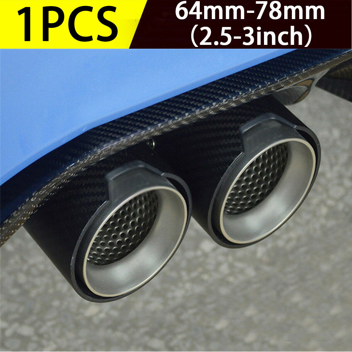 2.5-3inch Inlet Real Carbon Fiber Exhaust pipe For BMW M2 F87 M3 F80 M4 F82 F83