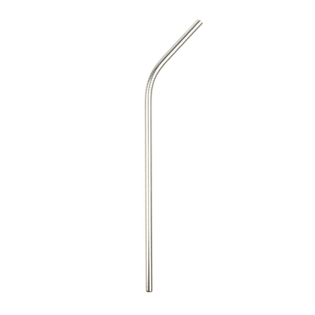 4 Pcs Reusable Bent Stainless Steel Straws Environmentally Friendly & Brush