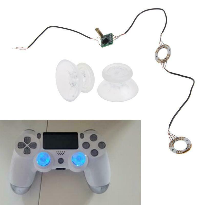 Analog Thumb Sticks Joystick Caps LED Light DIY For PS4 Platstation 4 Controller