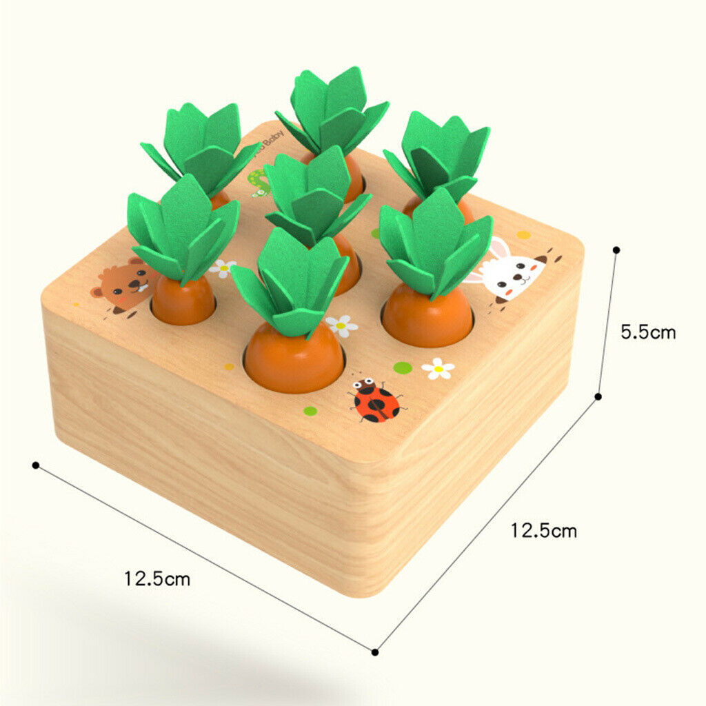 Wooden Carrot Board Finger Flexibility Kit Early Educational Color Gift
