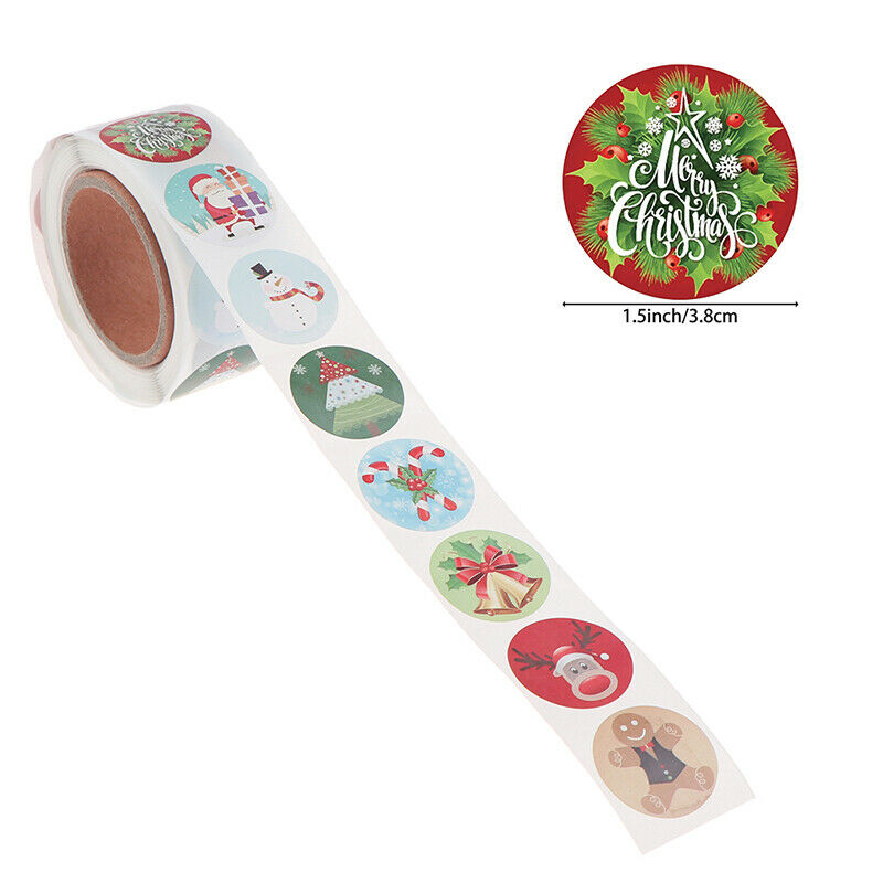 500Pcs/roll Christmas Seal Label Stickers For Scrapbooking Party Gift Bag.l8