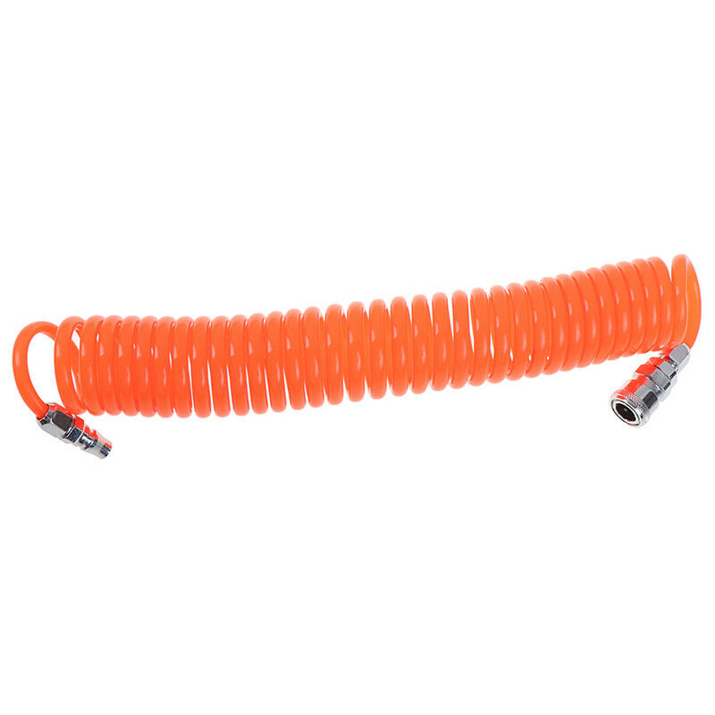 6M PU Recoil Spring End Hose Line Pipe Tube For Air Pneumatic Compressor D L SJ