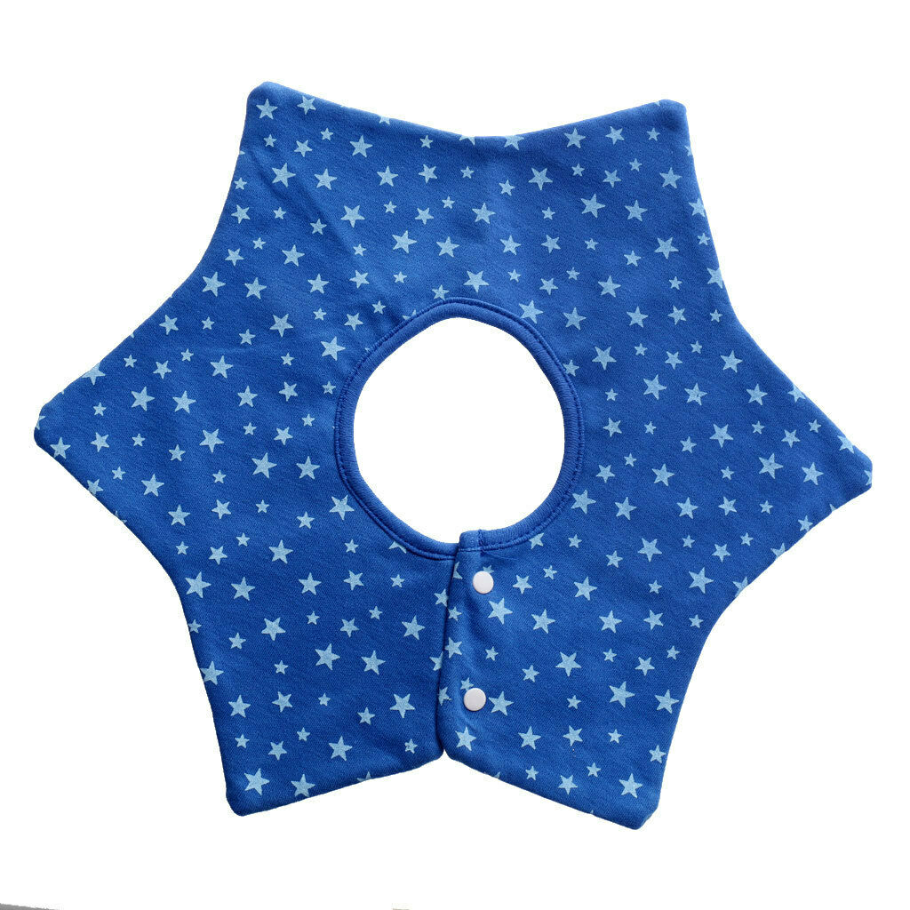 Infant Baby Kids Bibs Round Flower Head Scarf Bandana Towel Dark blue