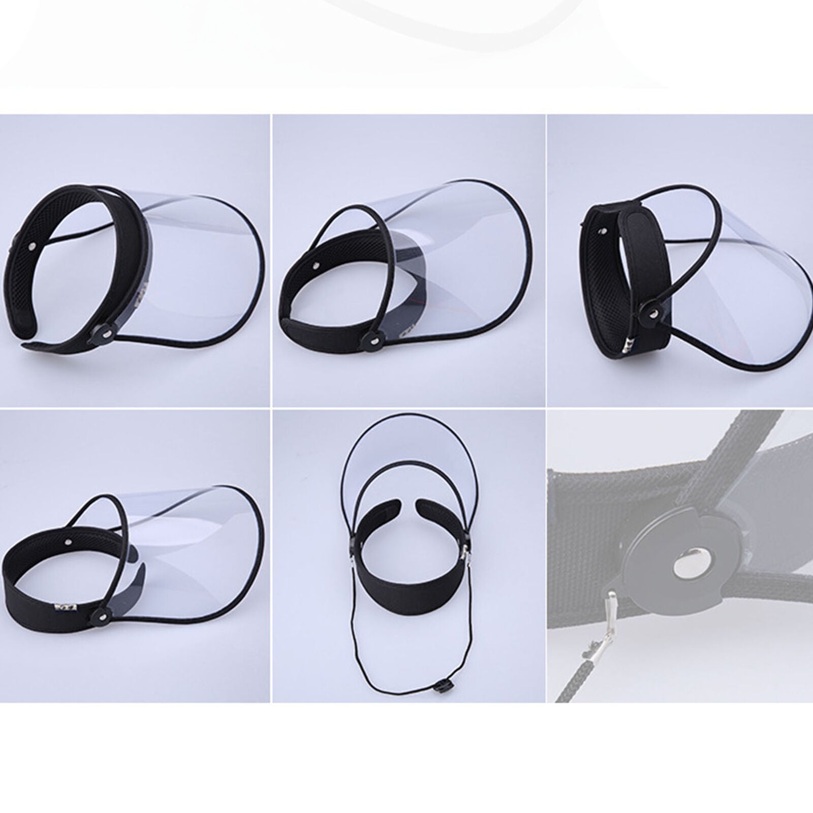 1X Fisherman Cap Protective Clear Cover Saliva-proof Dust Proof Sun Visor Hat
