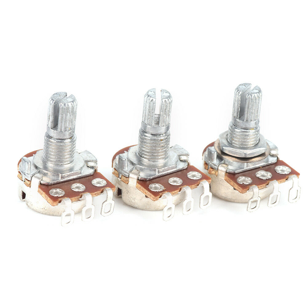 3 pcs A250k Guitar Potentiometer Split Shaft Pots Audio Tone Switch Contr.l8
