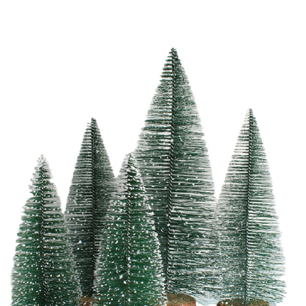 5x Mini Artificial Christmas Tree Frosted Pine Tree White Cedar for Office Decor