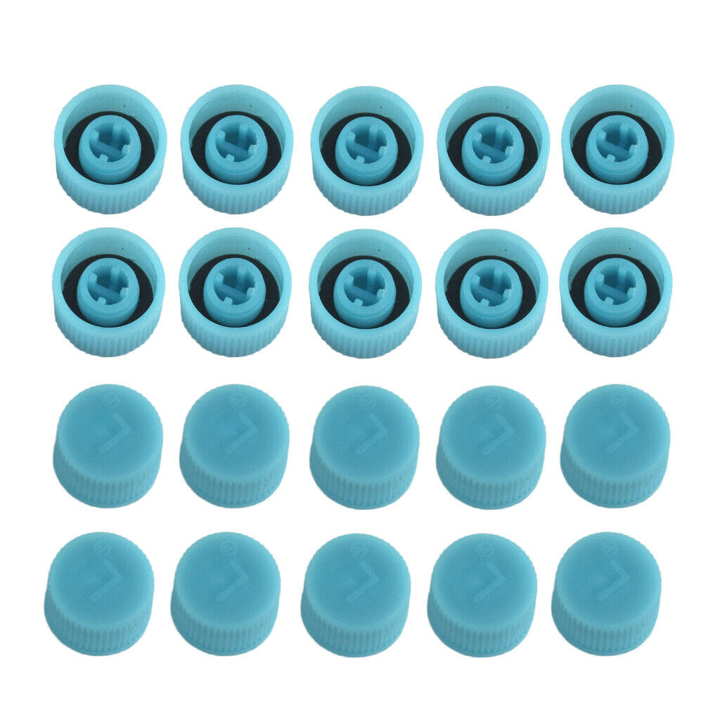 40 pcs high and low side port Air Conditioning Schrader Valve Caps blue