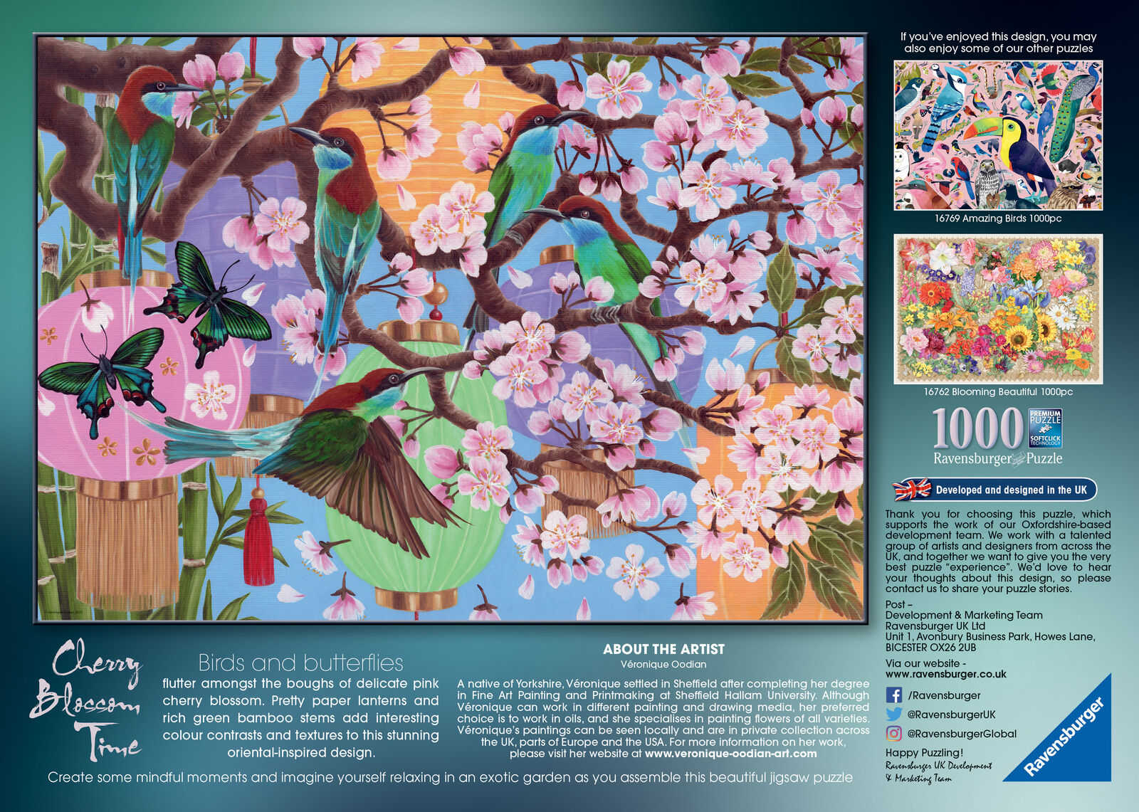 16764 Ravensburger Cherry Blossom Time Jigsaw Puzzle 1000 Piece Age 12 Years+