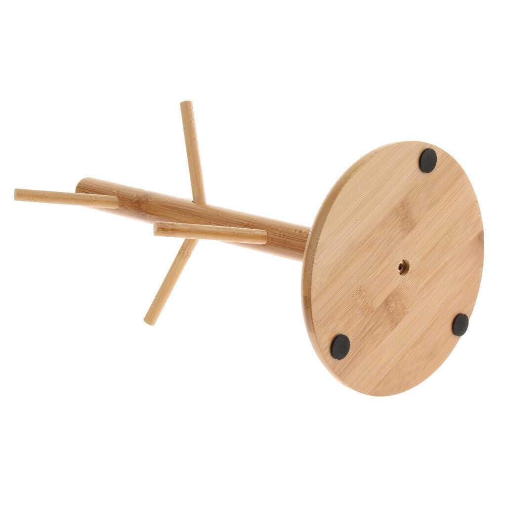 Bamboo Wood Mug Tree Shape Rack Holder Organizer for 6 Coffee Mugs Tea Cups