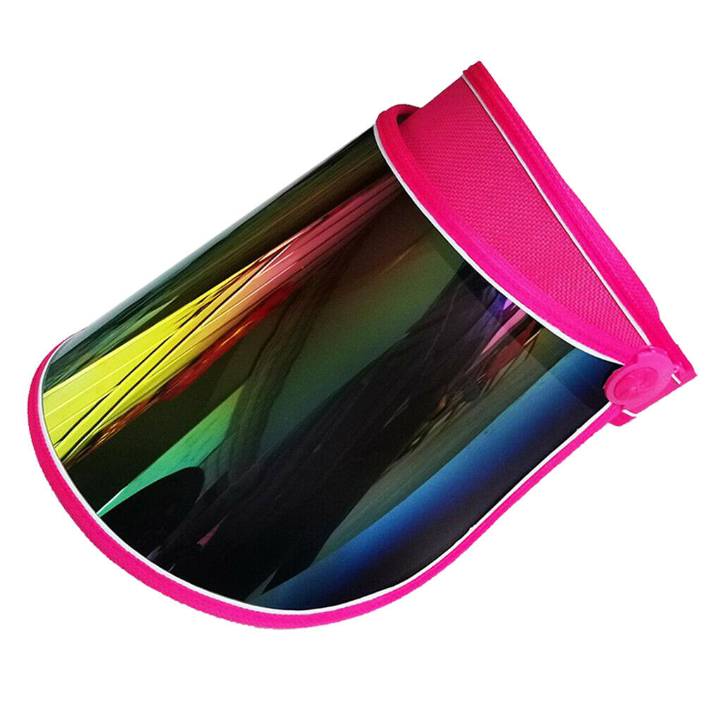 Sun Hat Visor Reusable Driving Fishing Hiking Golf Anti-UV   Rose Red