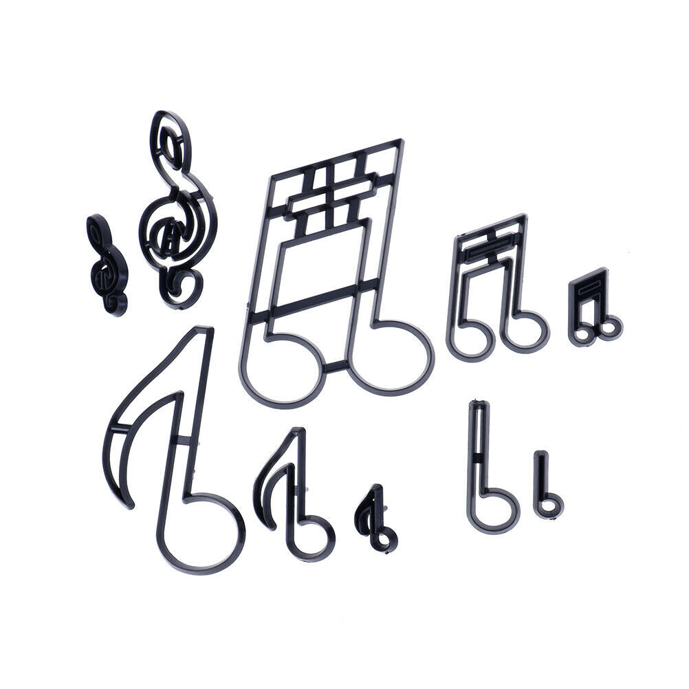 10PCS/set Music Notes Cookie Cutter Plastic Sugarcraft Fondant Cutter HqSJCA