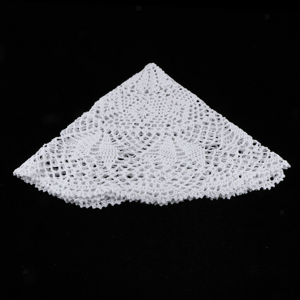 Round Handmade Crochet Sunflower Lace Tablecloth Doilies