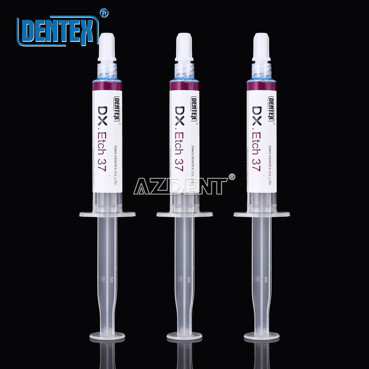 10 Kits Dentex Dental Acid Etching Gel 37% Phosphoric 5 ml / syringe DX Etch 37