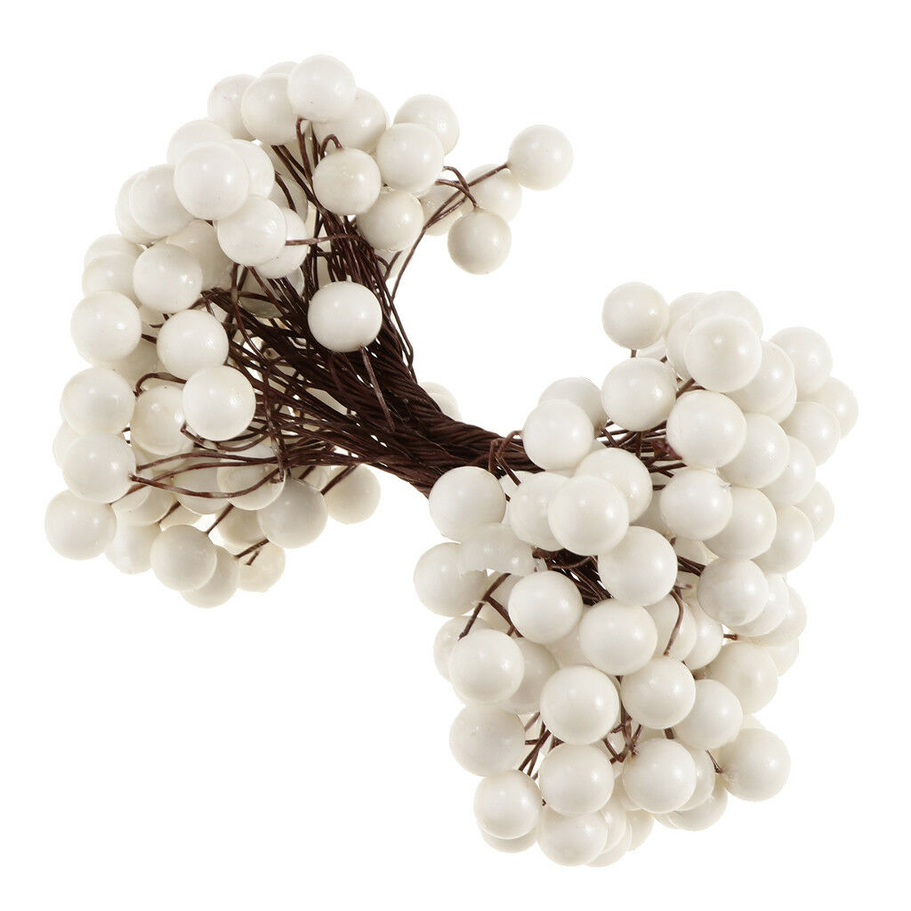Tree Decor Berries Stems Wedding Christmas Cards Flower Wreath White