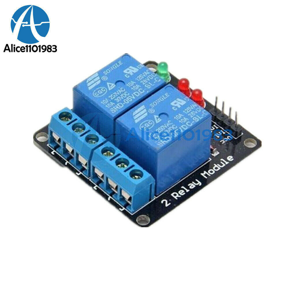 DC 5V Indicator Light LED Two 2-Channel Relay Module Arduino ARM PIC AVR DSP Kit