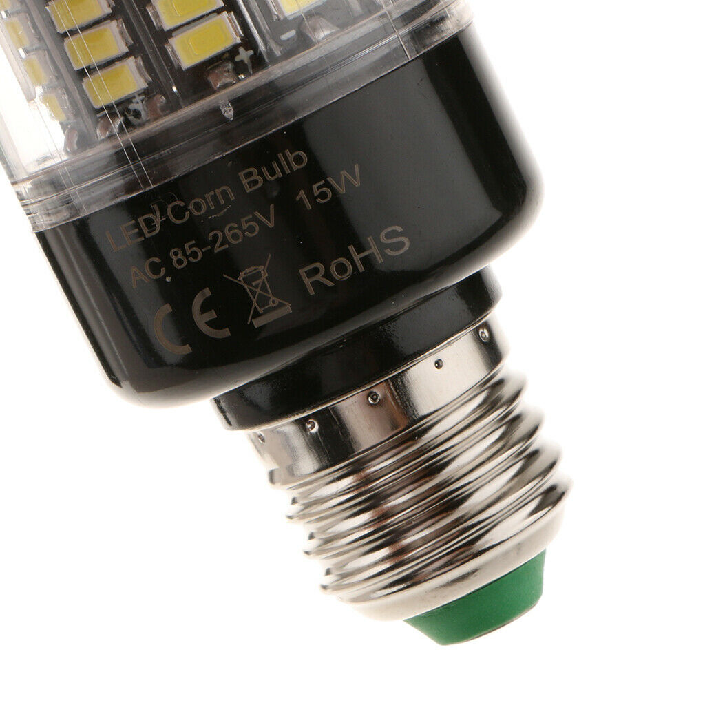 E27 Screw LED Corn Bulb Energy Saving Light Bulb AC 85-265V 15W_White