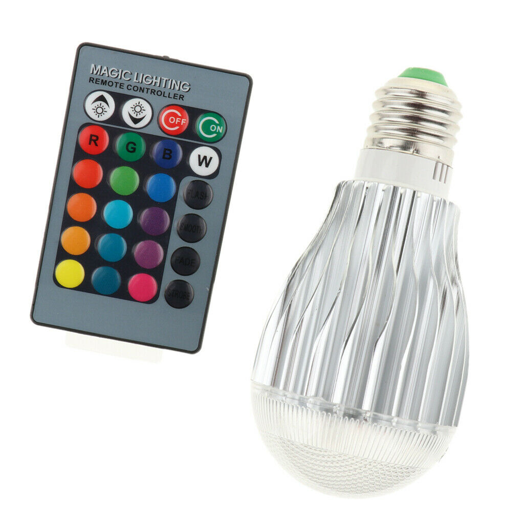 LED RGB Remote Control Bulb Color Changing RGB LED Bulbs  E27 10W