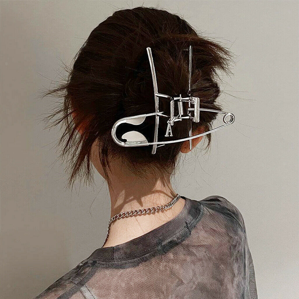 Women Lady Large Metal Hair Claw Clasp Formal Hair Clip Jaw for Thick Hair