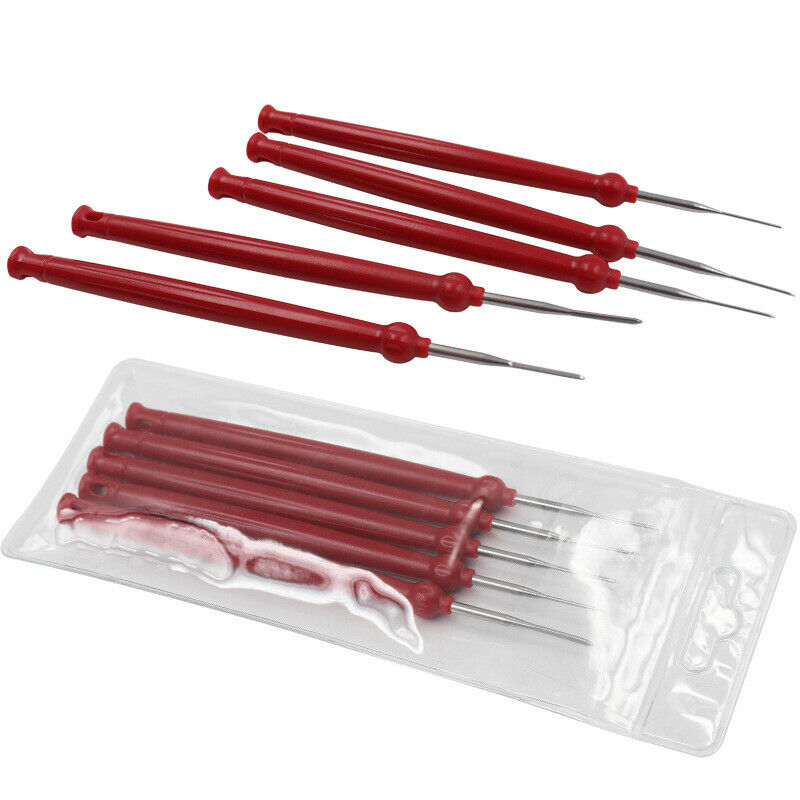 5PCS Wiring Dismount Tool Automotive Wiring Harness Terminal Socket Plug Red Kit