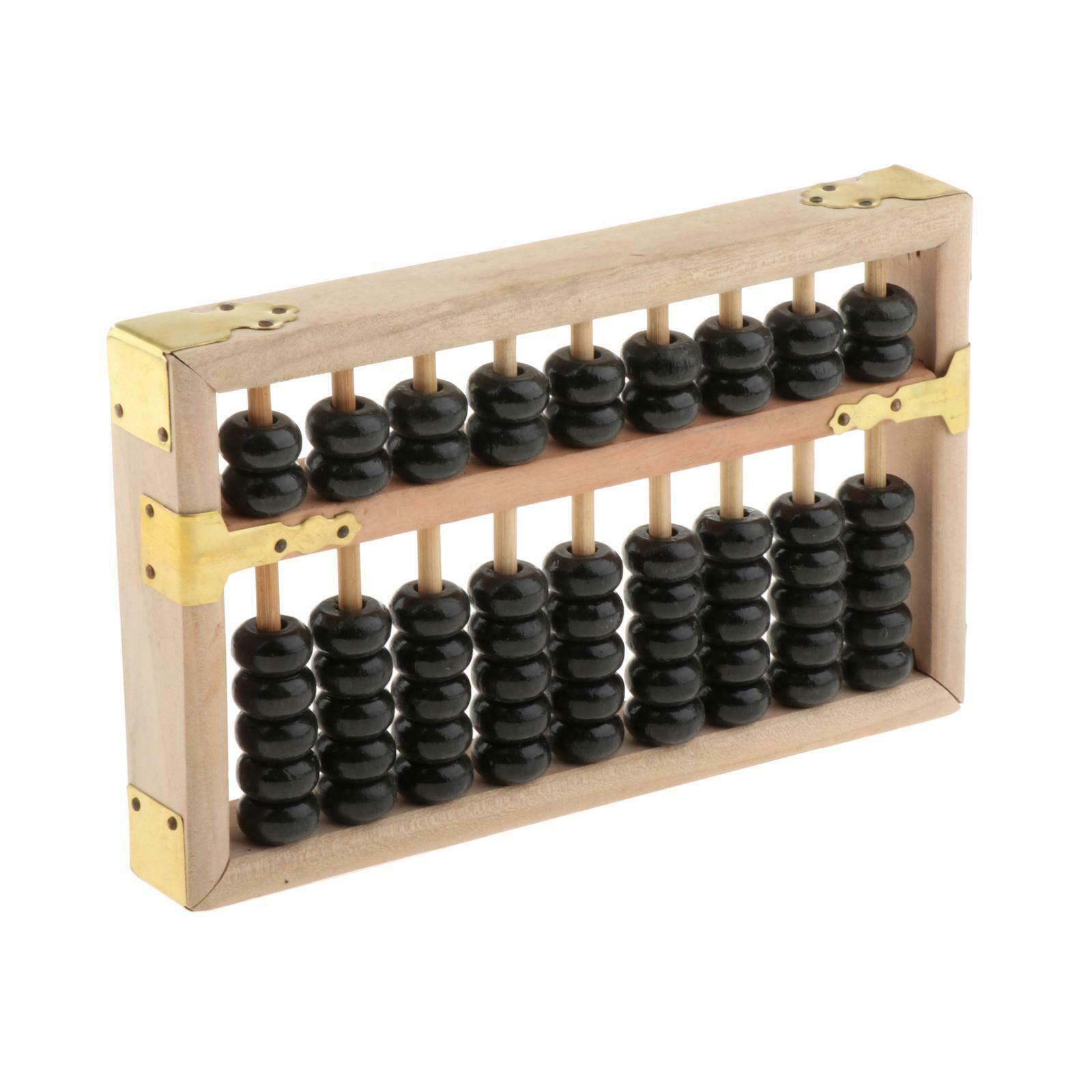 9 Rods Small Wood Abacus Soroban Student Calculator Math Mathematics Tool